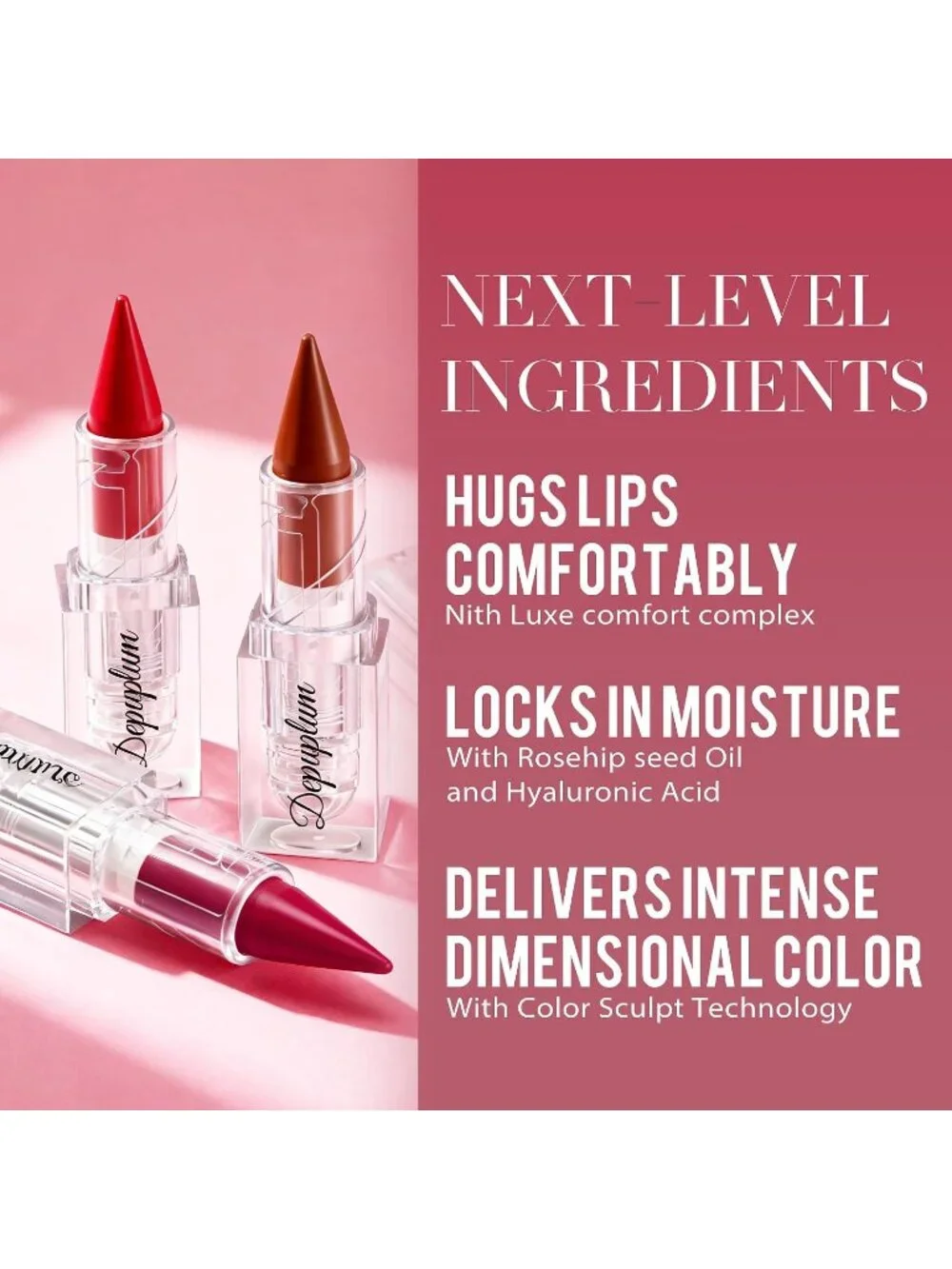 Women E5 Orange Red Gradient Matte Lip Liner Combo Long Lasting Lip Stick Pencil